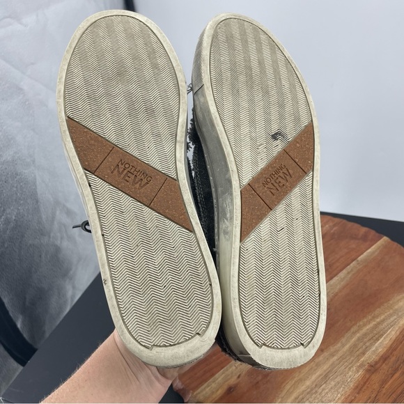 Nothing New Kicks Black Canvas Gray Distressed Sneakers Mens Sz 10 - Picture 7 of 7